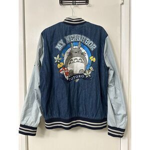 Studio Ghibli My Neighbor Totoro Circle Portrait Varsity Jacket Size L